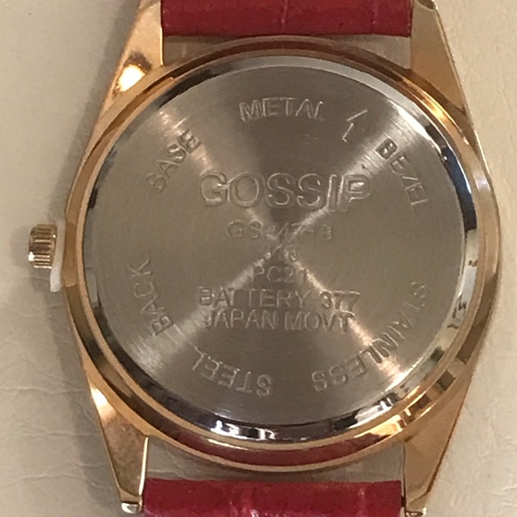 GOSSIP Red Watch Leather Band - Picture 9 of 9